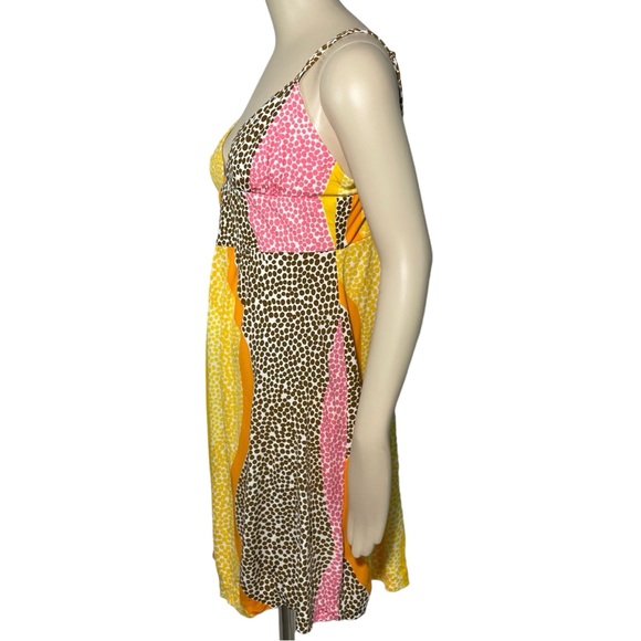 Trina Turk polka dot slip dress sz 8 multi color midi - Picture 6 of 10